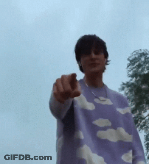 Funny Rain Happy Man Pointing GIF