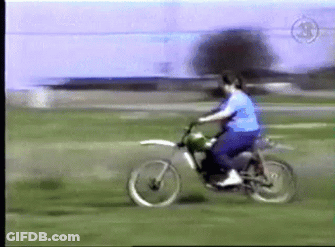 Funny Ran Over By Own Dirt Bike Fail GIF