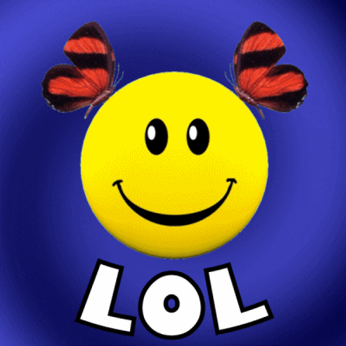 Funny Revolving Emoji With Butterflies GIF
