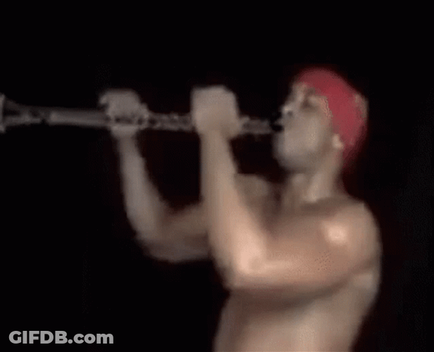 Funny Ricardo Playing Flute GIF