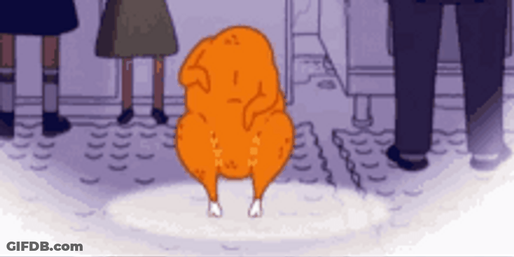Funny Roasted Turkey Dancing Animation GIF