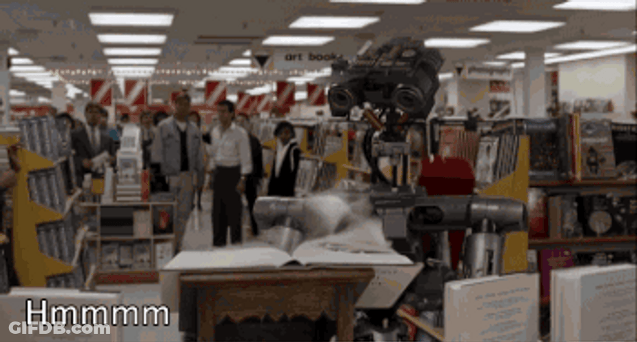 Funny Robot Studying GIF