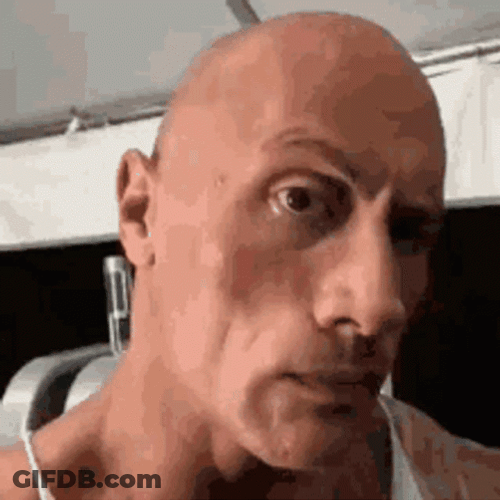 Funny Rock Eyebrow Transition GIF