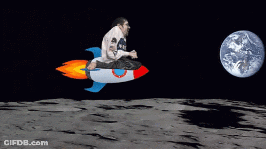 Funny Rocket Falling To Earth GIF