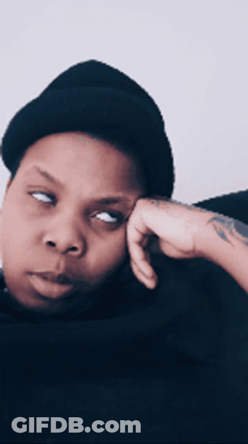 Funny Rolls Eyes Of Lady In Black GIF