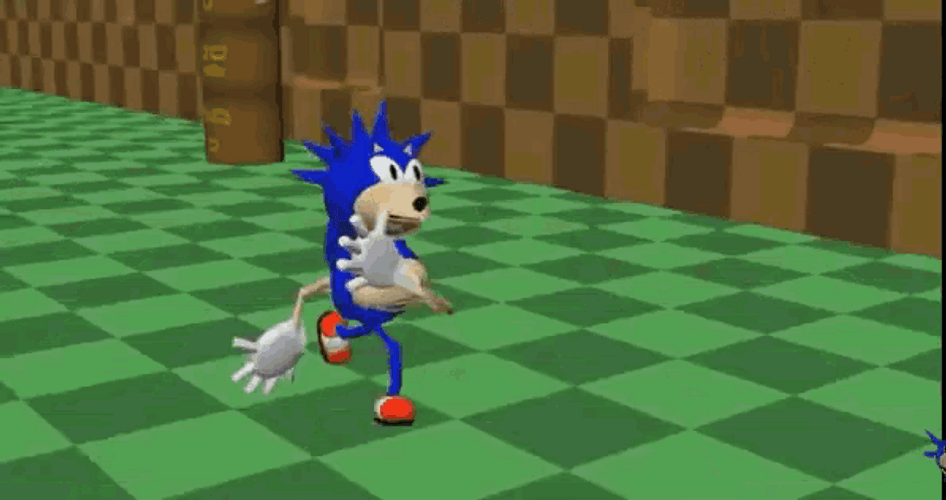 Funny Running Sonic GIF