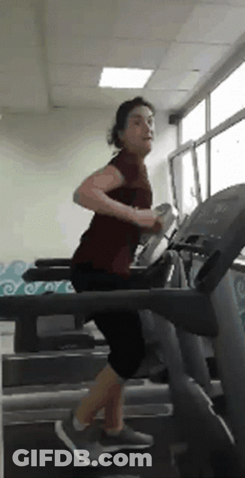 Funny Running Treadmill Exercise GIF