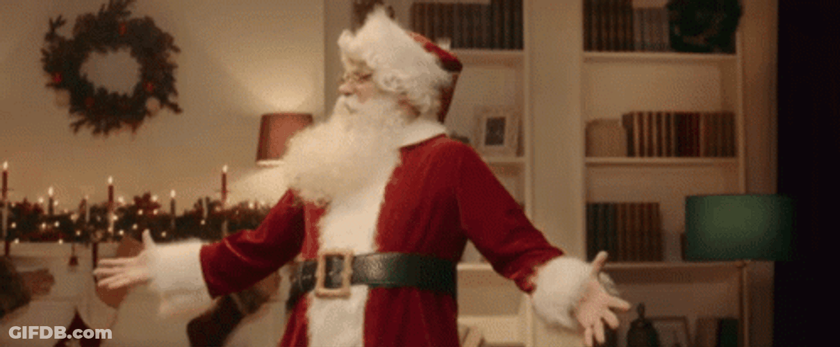 Funny Santa Looking Confused GIF