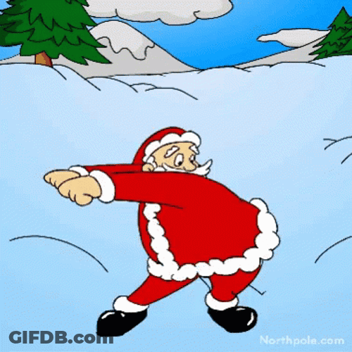 Funny Santa Pumped Up Dancing GIF