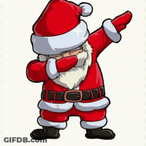 Funny Santa Shimmying Pose GIF