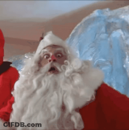 Funny Santa Wacky Face Close Up GIF
