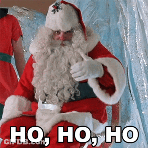 Funny Santa White Beard Laughing GIF