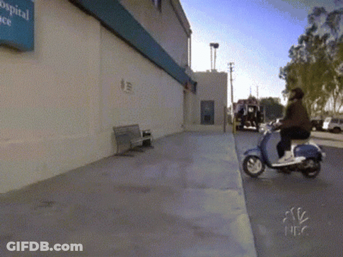 Funny Scooter Motorcycle Crash GIF