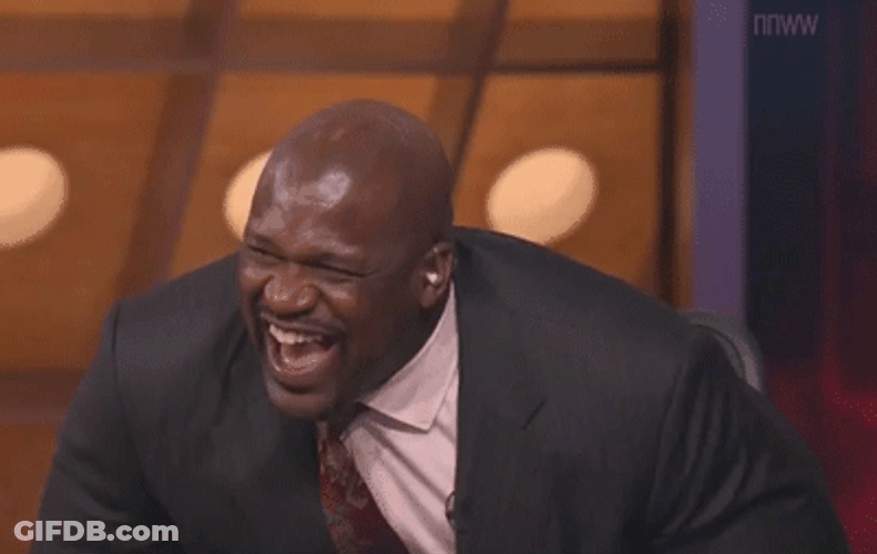 Funny Shaquille O'neal Laugh GIF