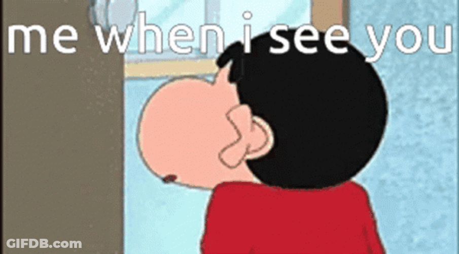 Funny Shin Chan When I See You Meme GIF