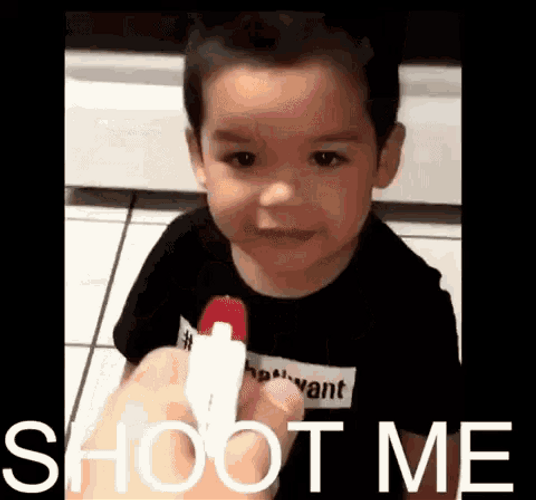 Funny Shoot Me Kid GIF