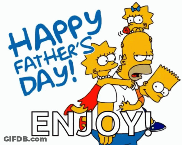 Funny Simpson Happy Fathers Day Enjoy GIF