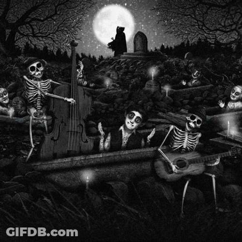 Funny Skeleton Group Vibing GIF
