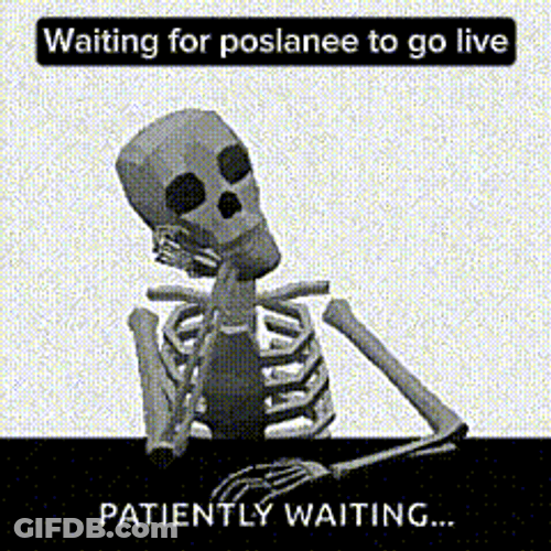 Funny Skeleton Patiently Waiting GIF