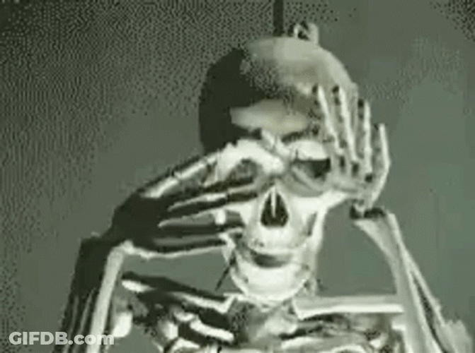 Funny Skeleton Scaring A Guy GIF