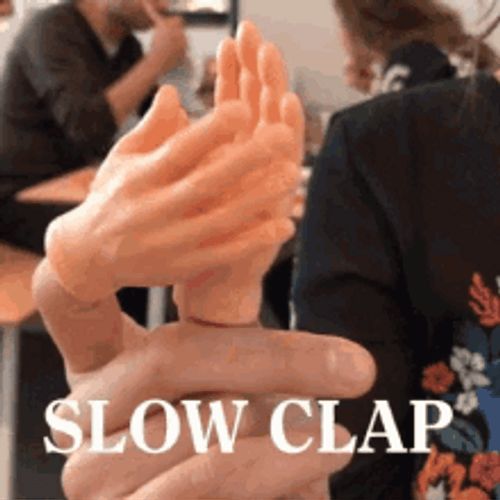 Funny Slow Clap Finger Tool High Five GIF
