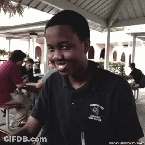Funny Smile Awkward Kid Sweating GIF