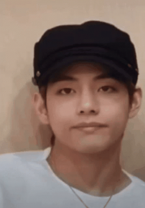 Funny Smile Forced Taehyung V BTS GIF