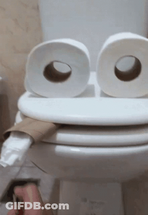 Funny Smoking Toilet Seat Meme GIF