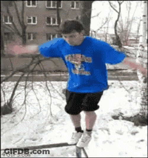 Funny Snow Back Flip Fail GIF