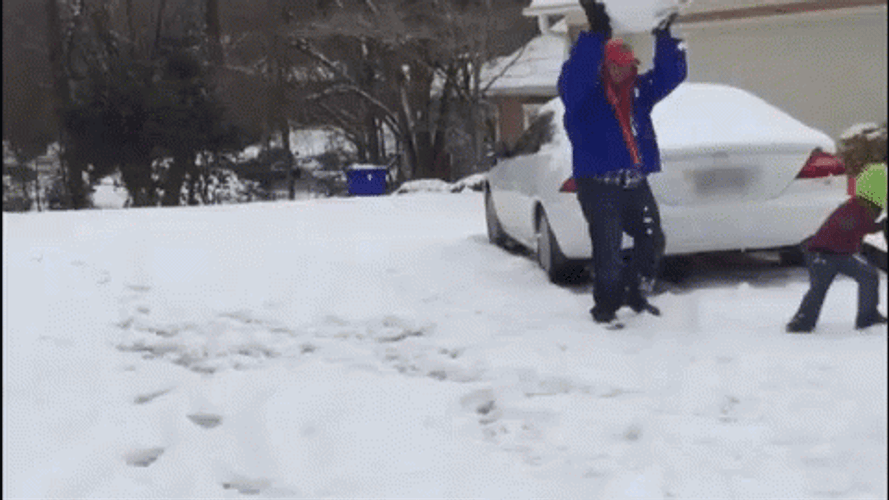 Funny Snow Fight GIF