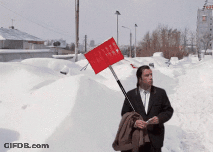 Funny Snow John Travolta GIF