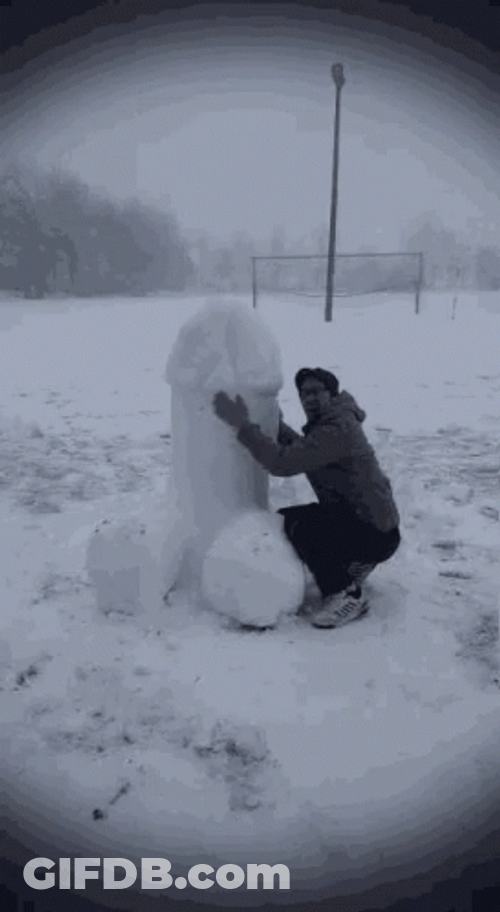 Funny Snow GIF
