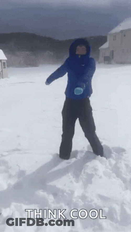 Funny Snow Kid Dancing Think Cool GIF