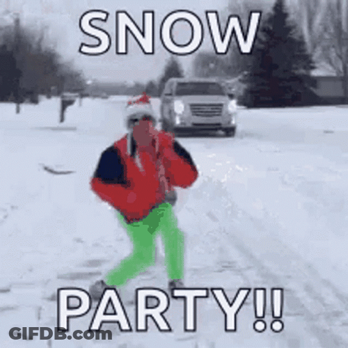 Funny Snow Party Dance GIF