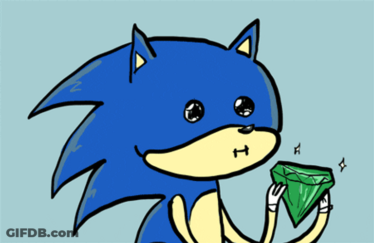 Funny Sonic Licking Shining Diamond GIF