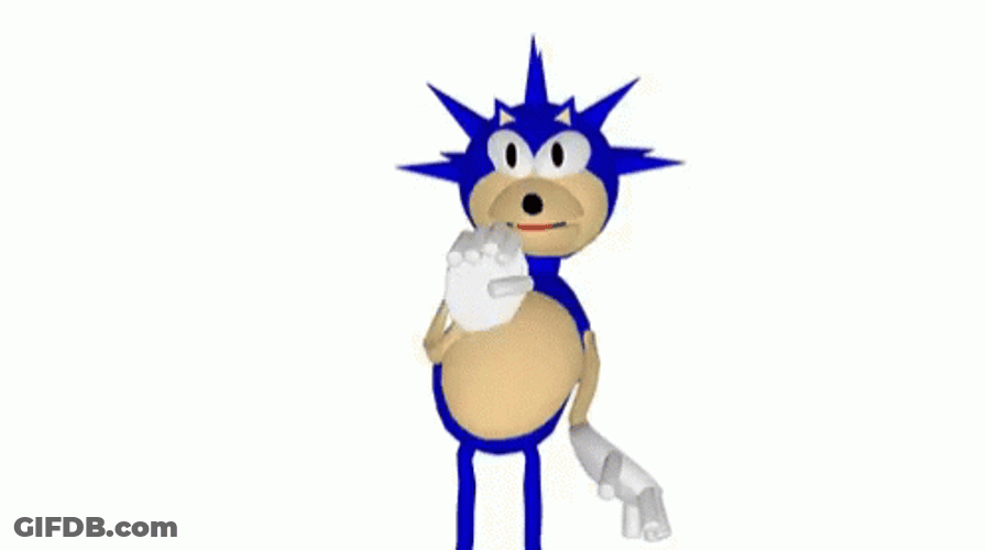 Funny Sonic Moving His Hand In Full Circle GIF