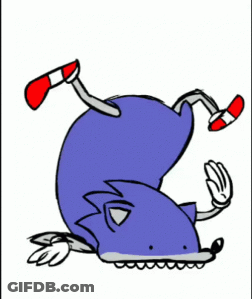 Funny Sonic Running With His Mouth GIF