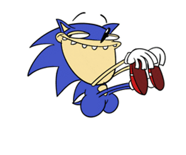 Funny Sonic Smiling While Bouncing GIF