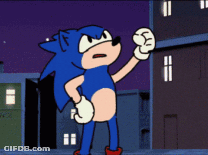 Funny Sonic Standing Still In The Street GIF