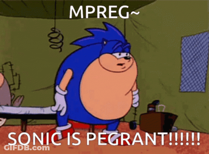 Funny Sonic With Big Belly GIF