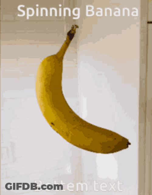 Funny Spinning Yellow Banana GIF