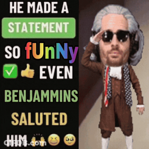 Funny Statement Salutes Benjamin GIF