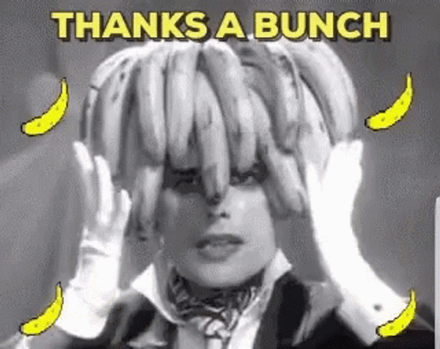 Funny Thank You A Bunch Banana GIF