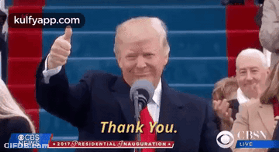 Funny Thank You Trump GIF