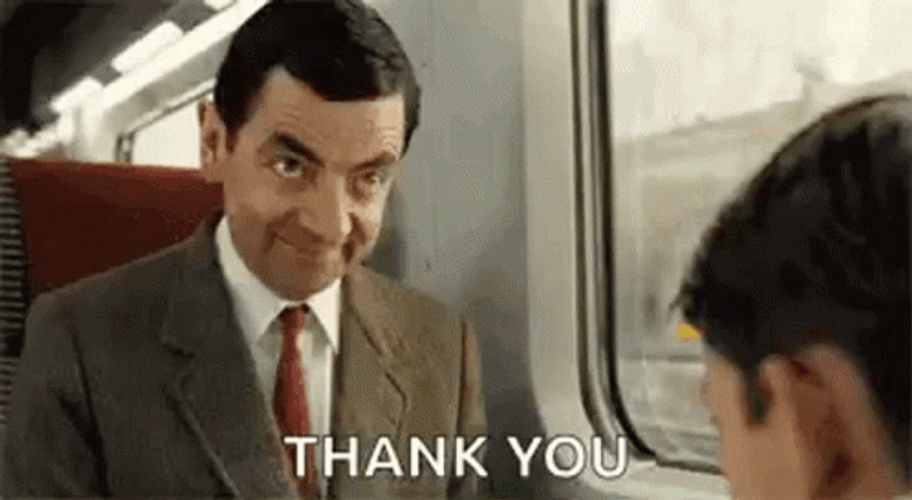 Funny Thank You Wiggle Head Mr. Bean GIF