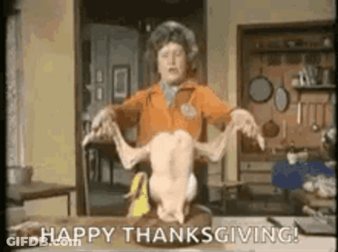 Funny Thanksgiving Dancing Turkey Meat GIF