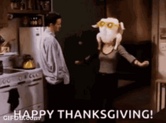 Funny Thanksgiving Hilarious Turkey Head Dance GIF