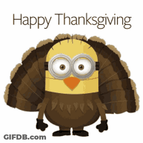 Funny Thanksgiving Minion Despicable Me Turkey GIF