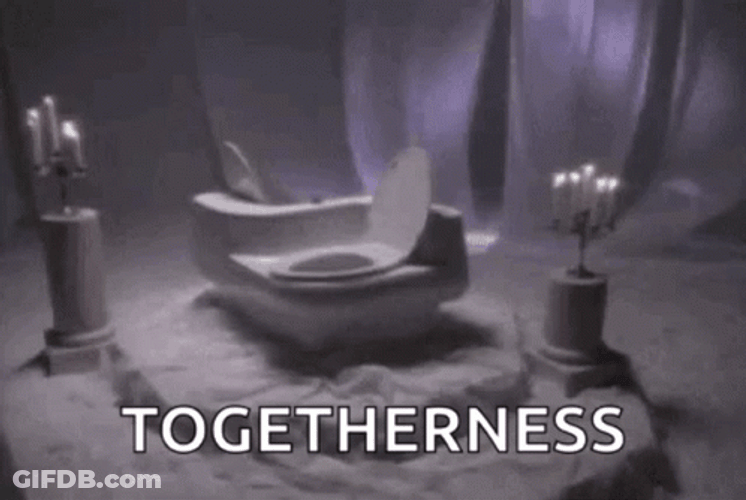 Funny Toilet Bowl Togetherness GIF