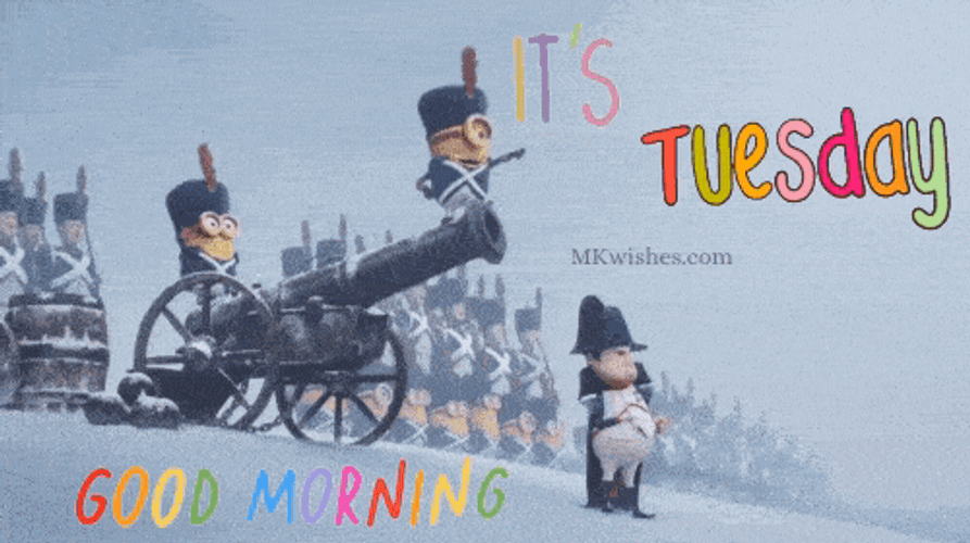 Funny Tuesday Animated Firing Tanks GIF